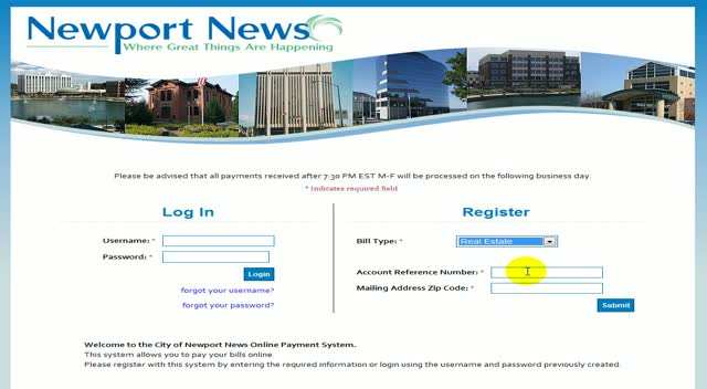 Registering a new username - Real Estate bill