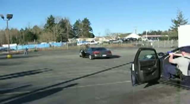 Cadets conduct a felony traffic stop