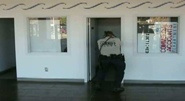 Cadets clear offices in a school