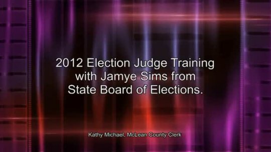 Election Judge Training with Jamye Sims