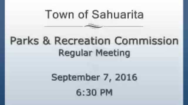 Parks and Recreation Commission September 7, 2016